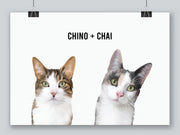 Load image into Gallery viewer, Two-pet portrait