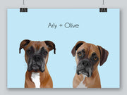 Load image into Gallery viewer, Two-pet digital portrait