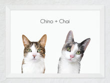 Load image into Gallery viewer, Two-pet framed portrait