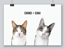 Load image into Gallery viewer, Two-pet digital portrait