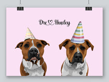 Load image into Gallery viewer, Two-pet digital portrait