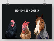 Load image into Gallery viewer, Three-pet digital portrait - Paint My Pooch
