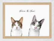 Load image into Gallery viewer, Two-pet framed portrait
