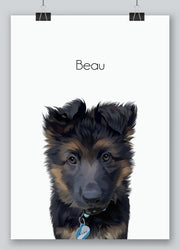 Load image into Gallery viewer, Custom pet portrait
