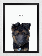 Load image into Gallery viewer, Framed pet portrait
