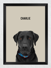 Load image into Gallery viewer, Framed pet portrait
