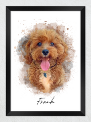 Load image into Gallery viewer, Watercolour pet portrait

