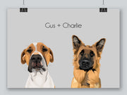 Load image into Gallery viewer, Two-pet portrait
