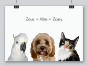 Load image into Gallery viewer, Three-pet portrait
