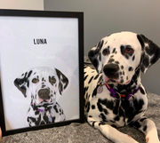 Load image into Gallery viewer, Framed pet portrait
