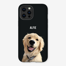 Load image into Gallery viewer, golden retriever black phone case
